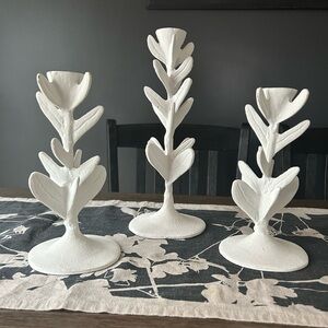 3 FLORA TAPER CANDLESTICKS.  $60 for 1 large, 1 medium, 1 small. For @angies8475